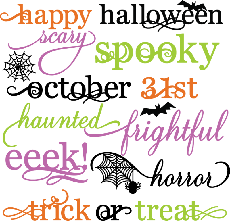 Halloween Quotes Png Isolated Pic (black)