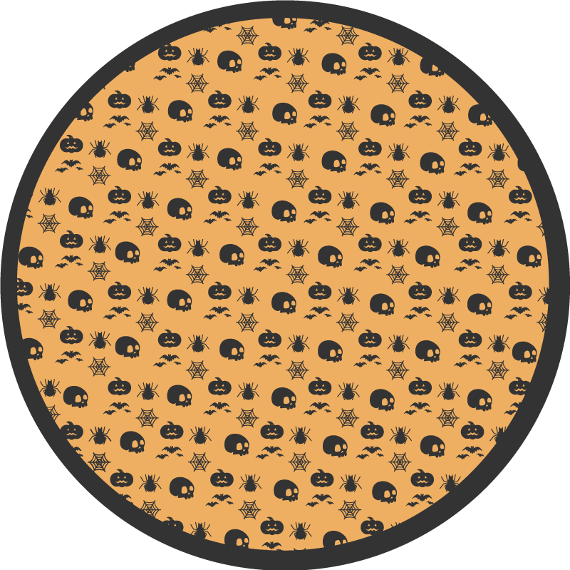 Halloween Rug Png File (black, salmon)