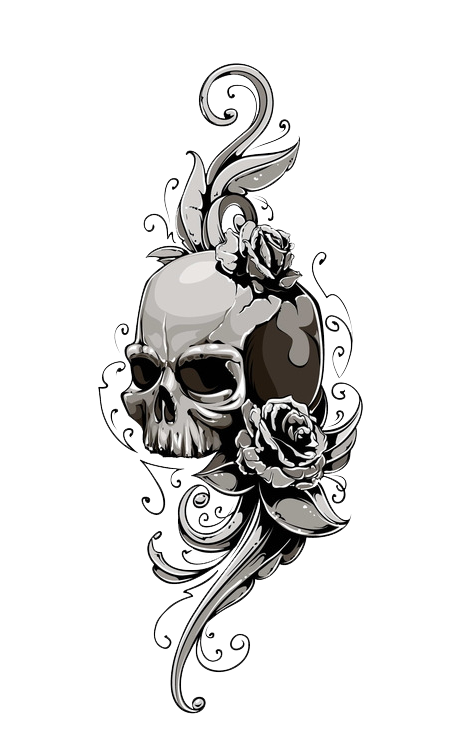 Halloween Tattoos Png Picture (black, silver, lavender, white)