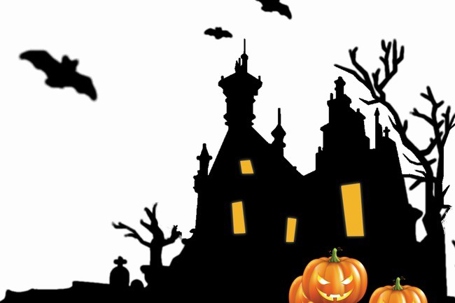 Halloween Town Png (black, white)