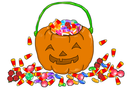 Halloween Treats Png File (black, red, chocolate)