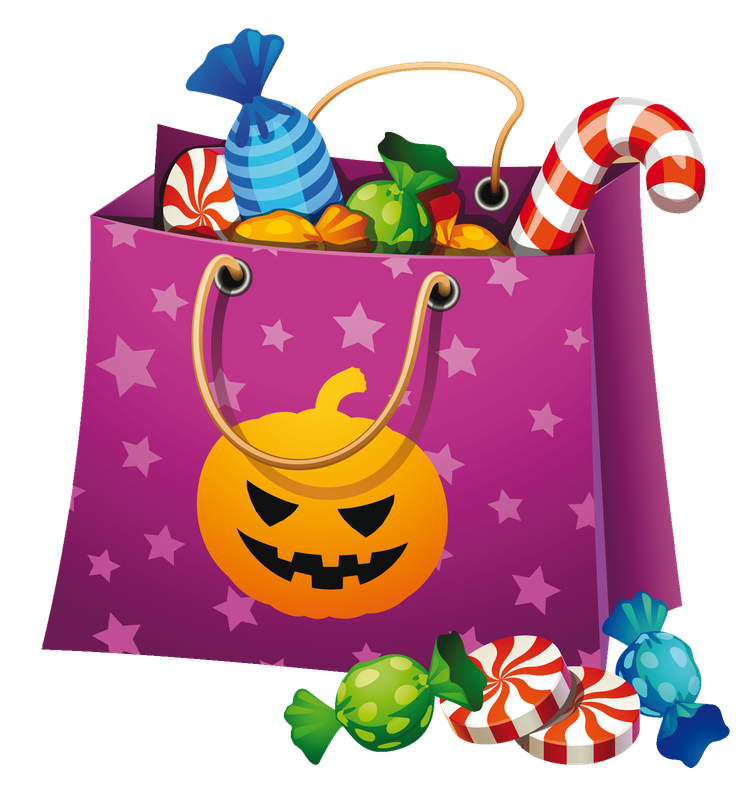 Halloween Treats Png Image (black, purple, white)