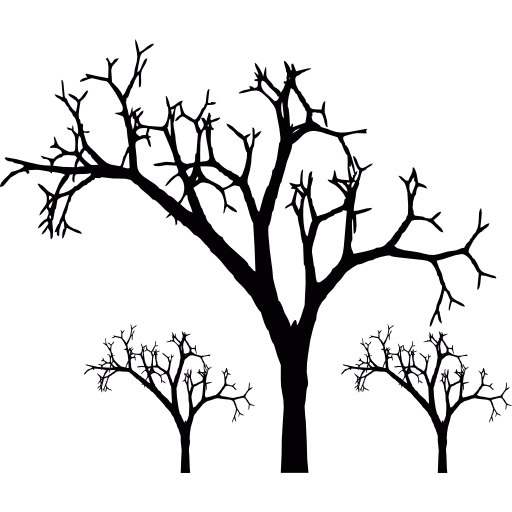 Halloween Tree Png Pic (black, white)