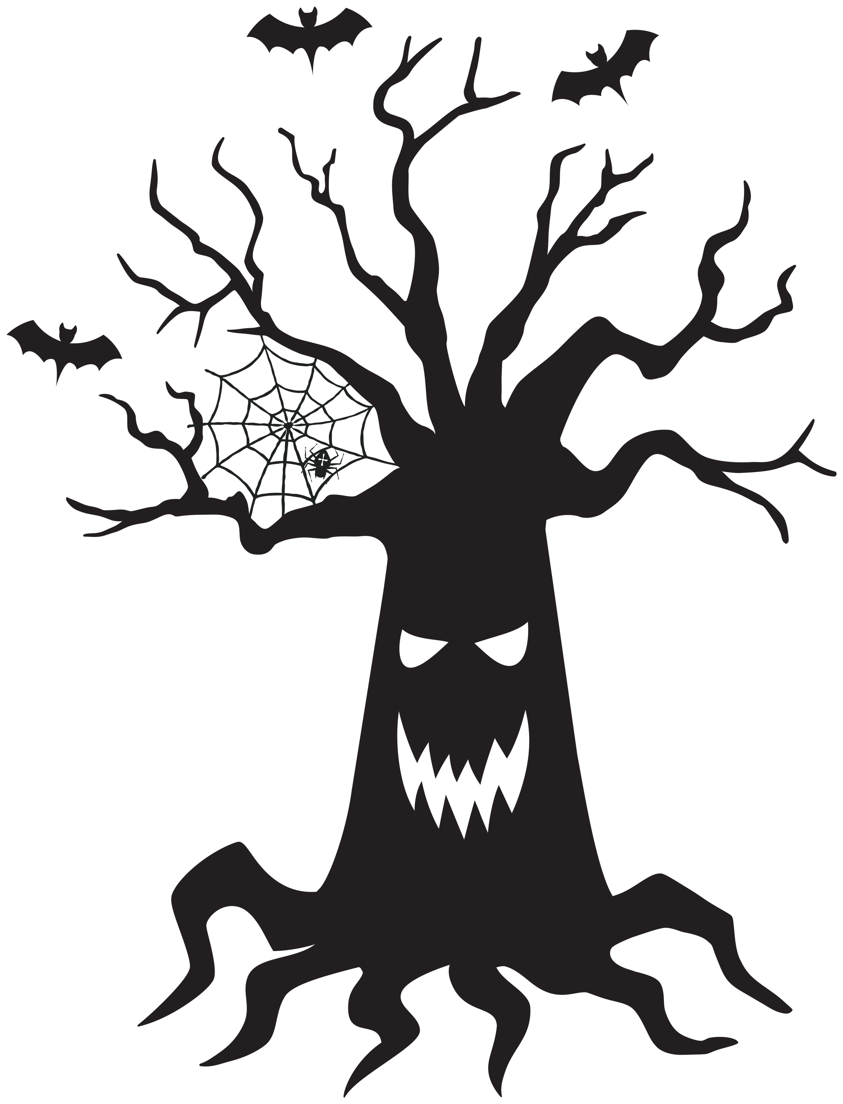 Halloween Tree Transparent Png (black)