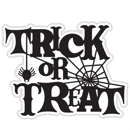 Halloween Trick Or Treat Png Picture (black, white)