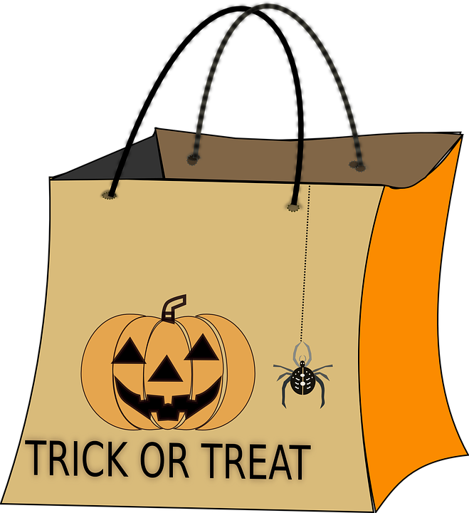 Halloween Trick Or Treat Transparent Png (salmon, black, gray, orange)