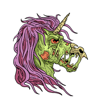 Halloween Unicorn Png Hd (black, plum)