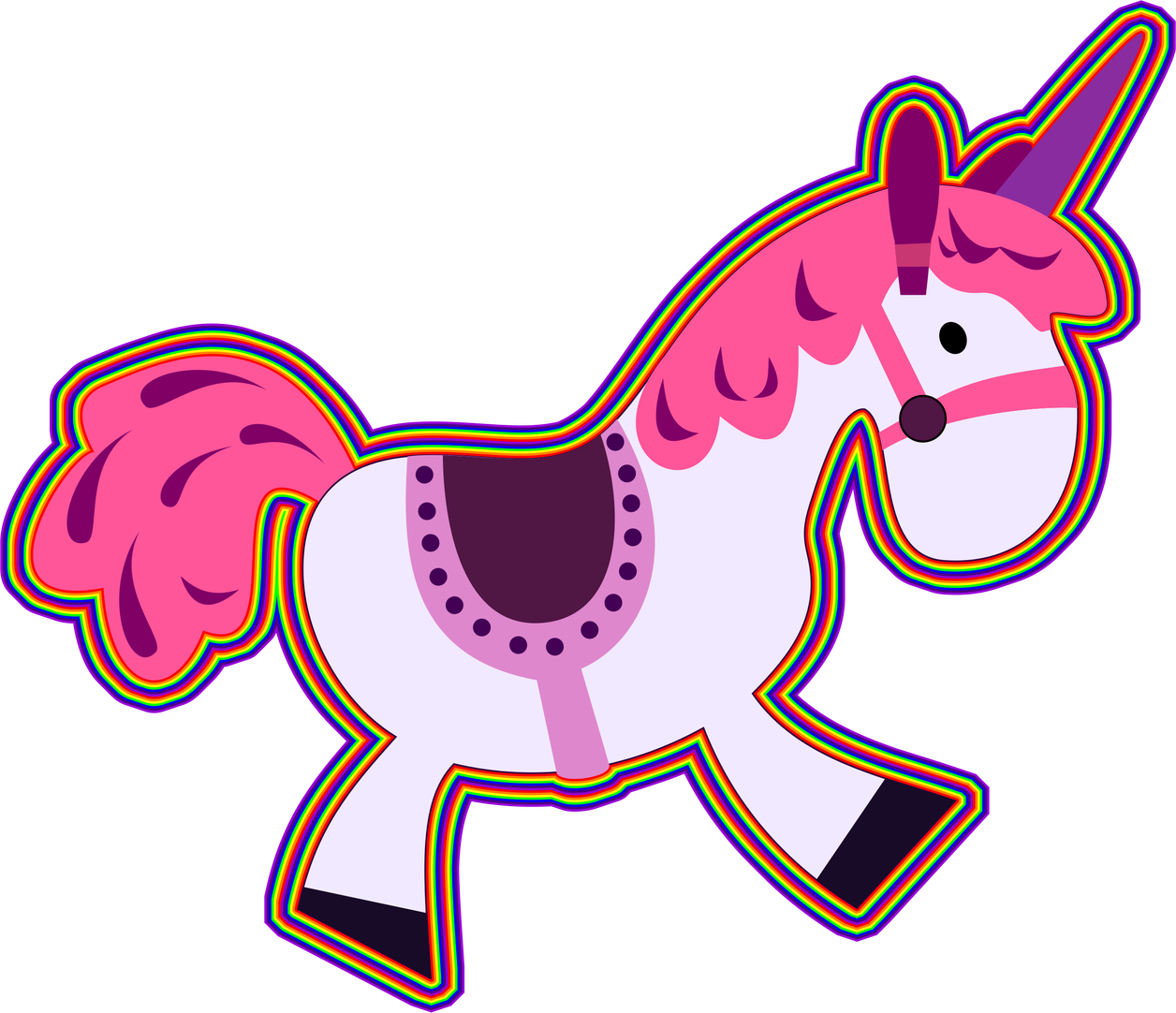 Halloween Unicorn Png Transparent (indigo, black, salmon, lavender)