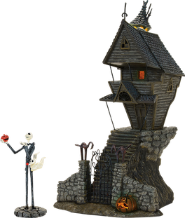 Halloween Village Houses Png Hd Isolated (black)