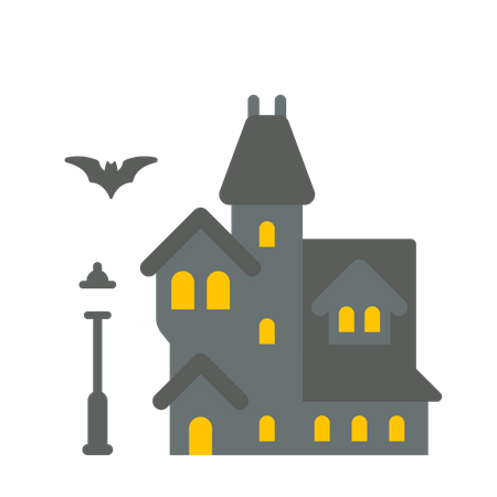 Halloween Village Houses Png Hd (black, gray, white)