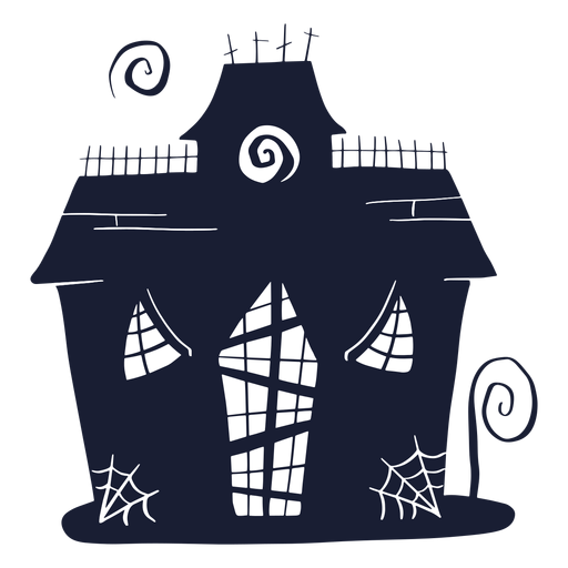 Halloween Village Houses Png Image (black, white)