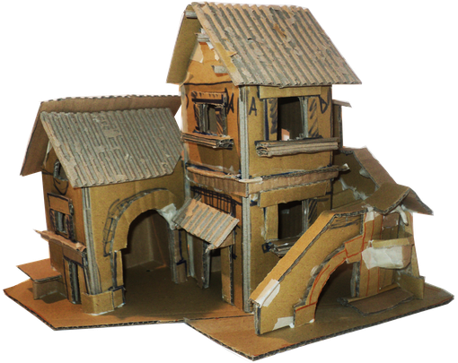 Halloween Village Houses Png Pic (black, olive)