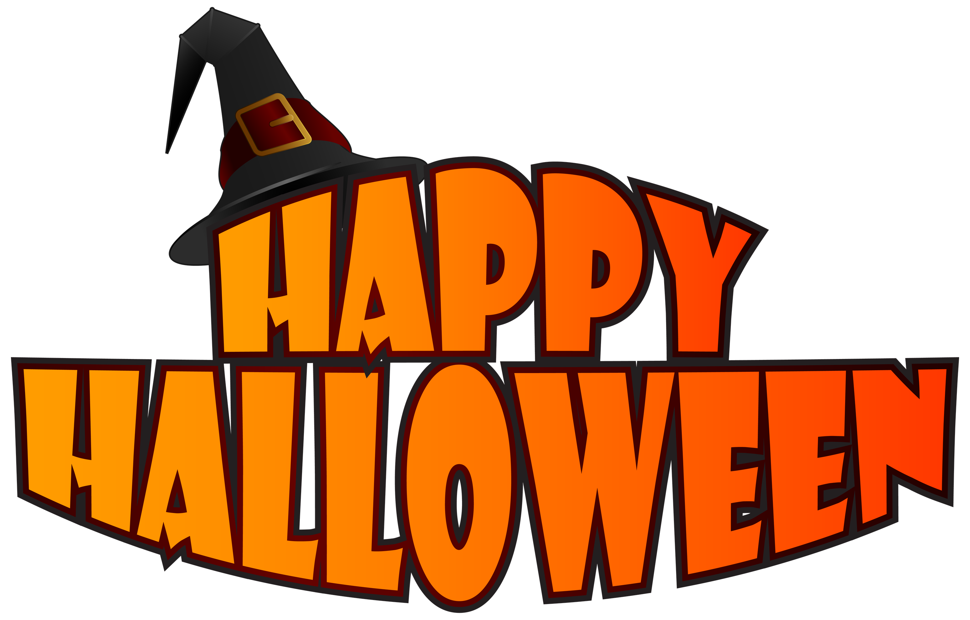 Halloween Words Png Hd (black, chocolate, orange)