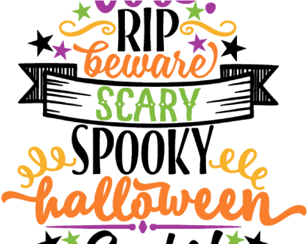 Halloween Words Png Isolated File (black)