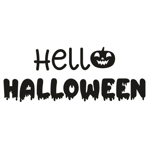 Halloween Words Png Isolated Hd (black, white)