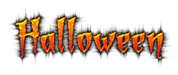 Halloween Words Png Photo (black, orange)