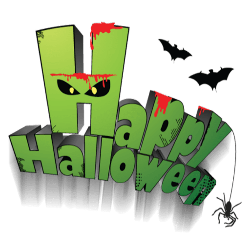 Halloween Words Png Transparent (gray)