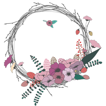 Halloween Wreath Png Image (teal, black, gray)