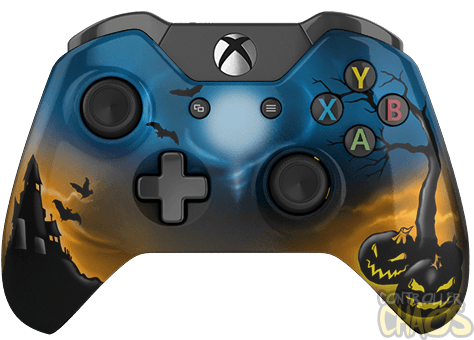 Halloween Xbox Controller Png File (white, gray, lavender, black, silver)