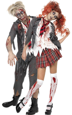 Halloween Zombie Costume Png Pic (black, white)