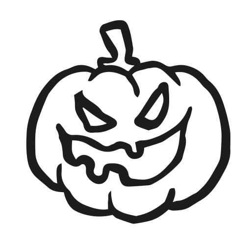 Halloween Pumpkin Face Skary Icon Free Transparent Png Icon Download (black)