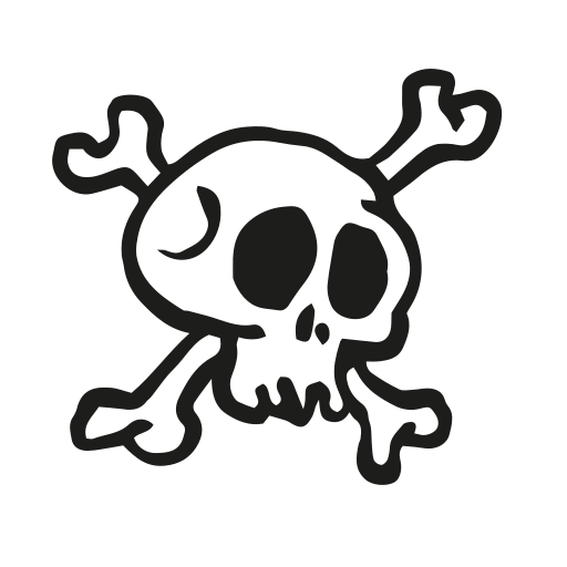 Halloween Skull Bones Skeleton Skary Skarry Icon Free Nobackground Png Icon Download (black)