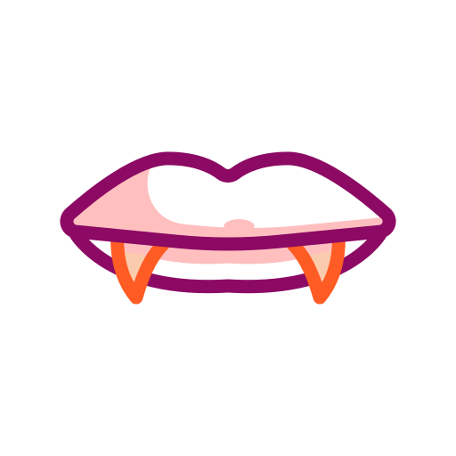 Halloween Vampire Mouth Lips Fangs Icon Free Png Icon Download (purple, black, pink)