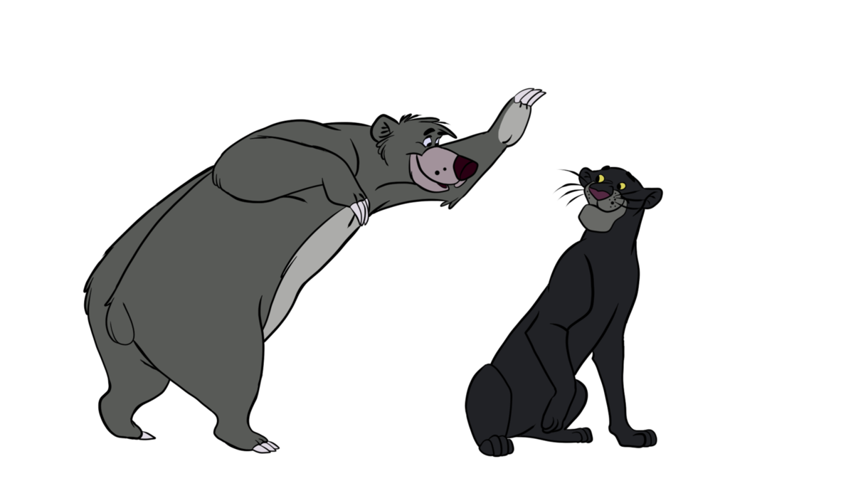 Baloo Png Background Image (black, gray)