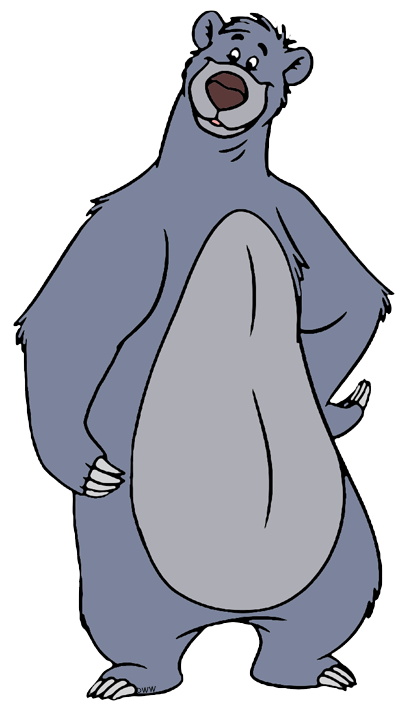 Baloo Png File (white, silver, gray)