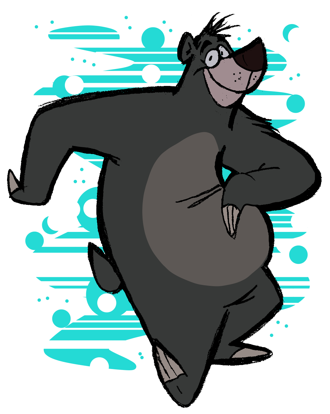 Baloo Png Picture (greenish blue, indigo, black, gray)