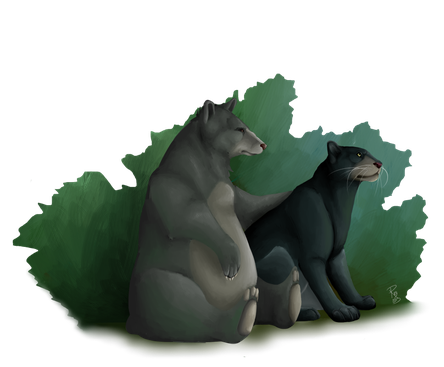 Baloo Png Transparent Image (black, indigo)