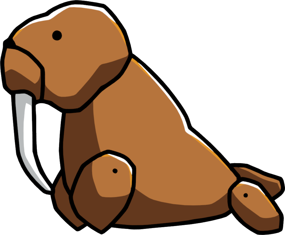 Walrus Png Pic (maroon, black, chocolate, white)