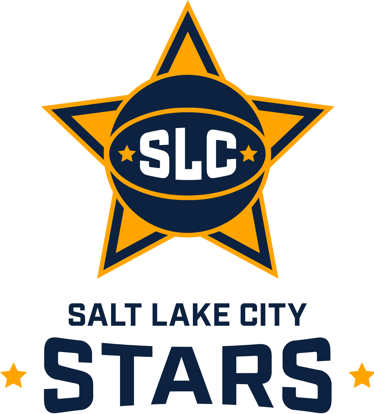 Salt Lake City Stars Png (black, navy, orange, white)