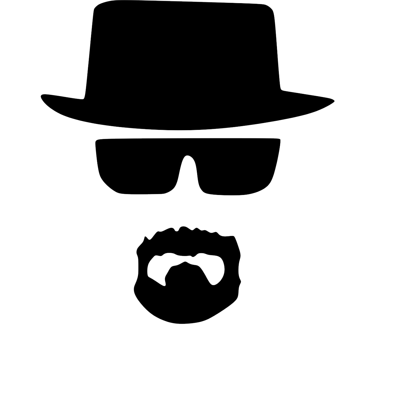 Walter White Png Clipart (black)