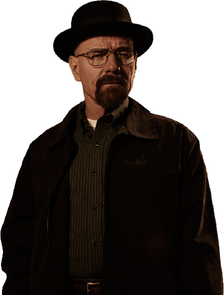 Walter White Transparent Background (black)