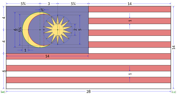 Jalur Gemilang Png Image (white, red, black, silver, navy)