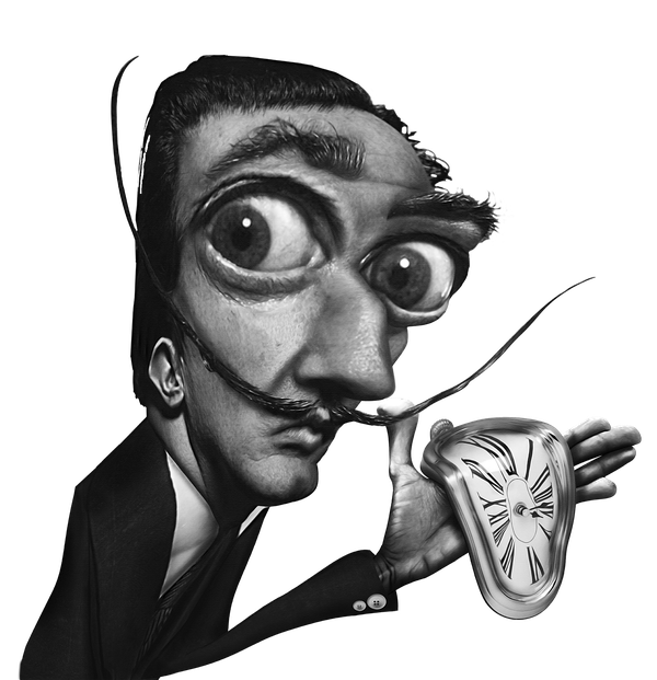 Salvador Dali Png File (black)