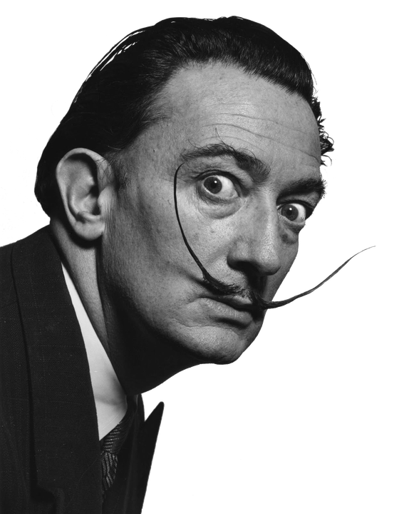 Salvador Dali Png Isolated Hd (black)