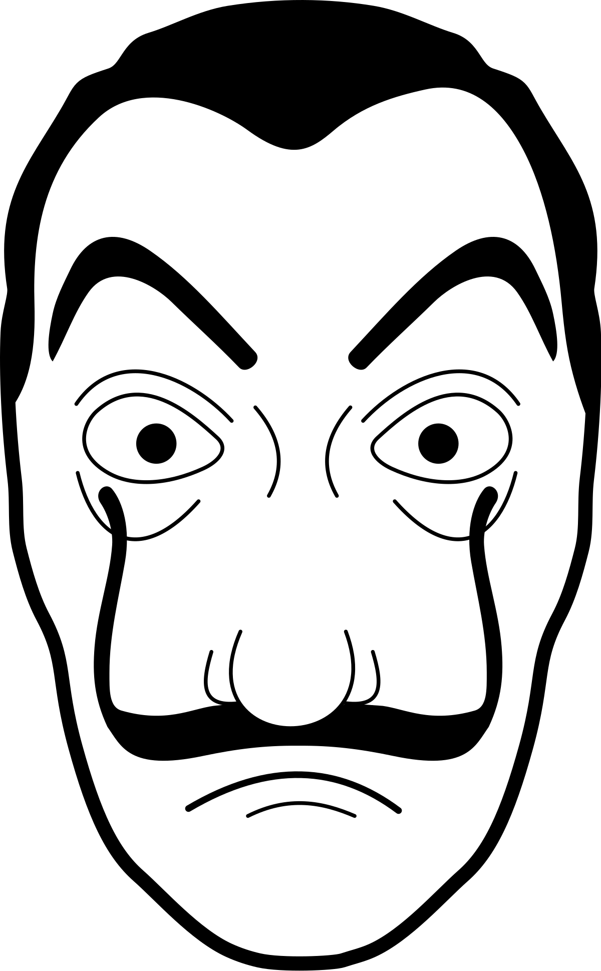 Salvador Dali Png Pic (black, lavender, white)