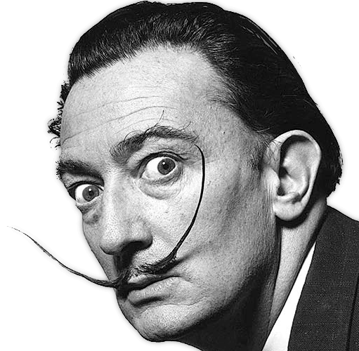 Salvator Dali Png Isolated File (black)