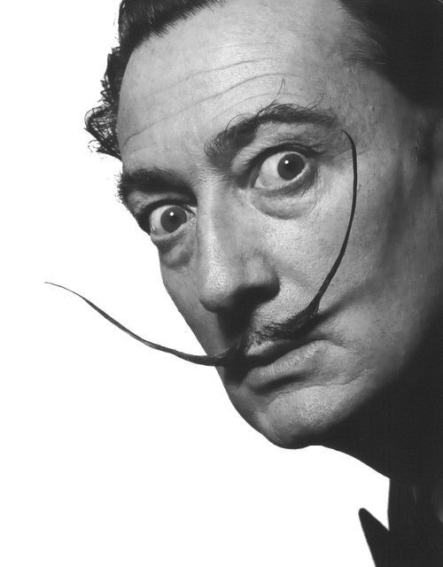 Salvator Dali Png (black, gray)