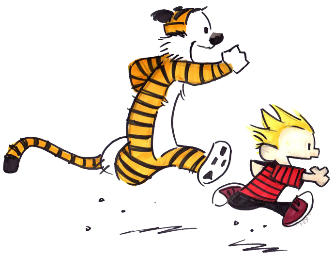 Calvin And Hobbes Png Clipart (white, silver)