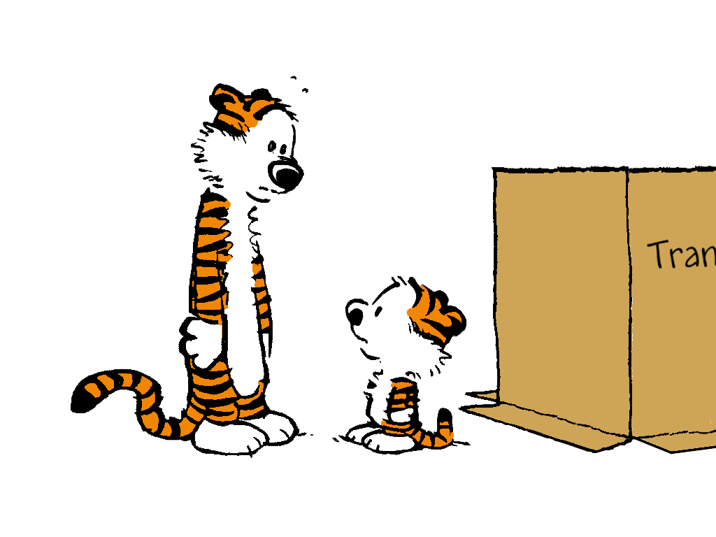 Calvin And Hobbes Png Hd (white, salmon, black)