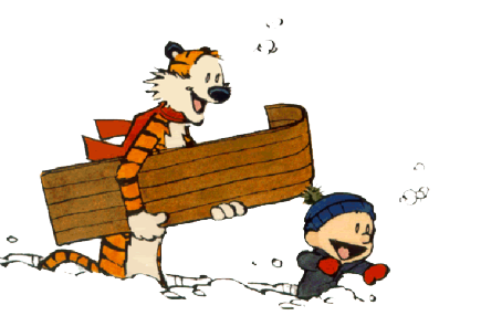 Calvin And Hobbes Transparent Png (white, beige, lavender, pink)