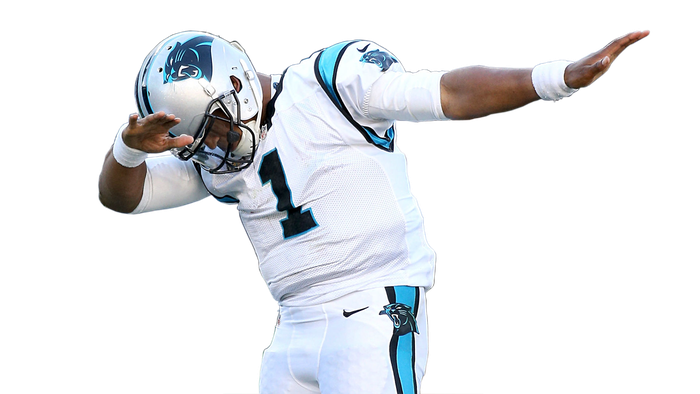 Cam Newton Png Transparent Background (black, white, lavender)