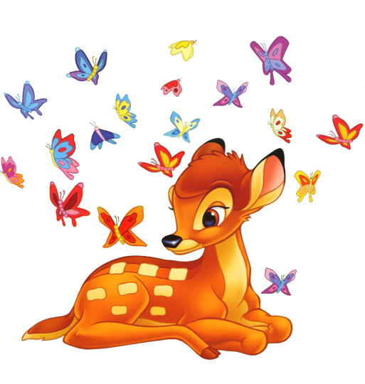 Bambi Png Transparent Image (black)