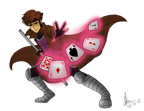 Gambit Transparent Png (black, maroon, salmon)