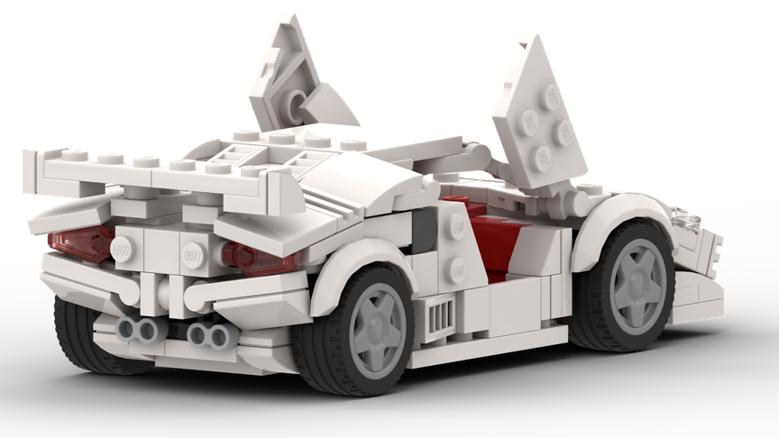 Lamborghini Countach Png Free Download (white, silver, beige, black)