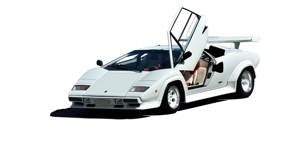 Lamborghini Countach Png Photos (white, lavender, black)