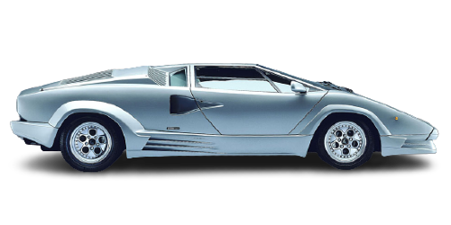 Lamborghini Countach Png Transparent (gray, silver, white, black)